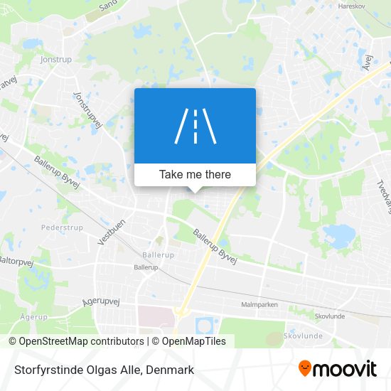 Storfyrstinde Olgas Alle map