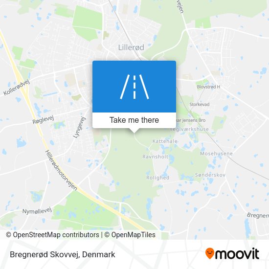 Bregnerød Skovvej map