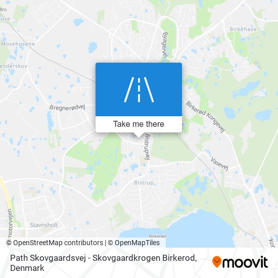 Path Skovgaardsvej - Skovgaardkrogen Birkerod map