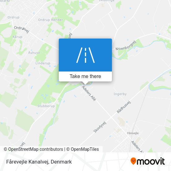 Fårevejle Kanalvej map