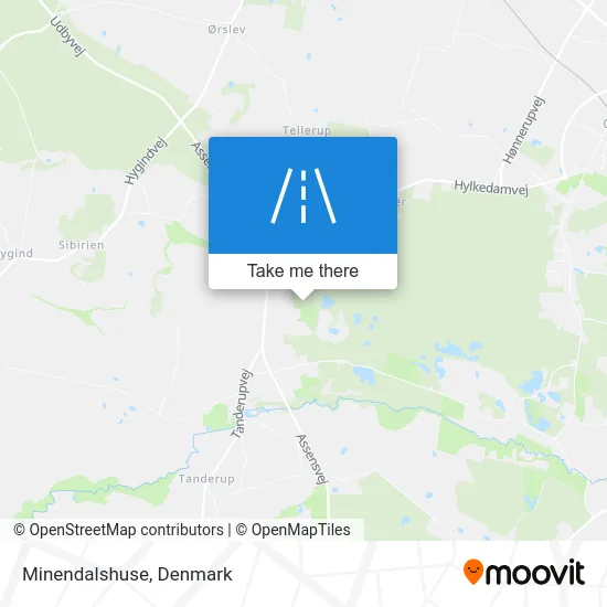 Minendalshuse map