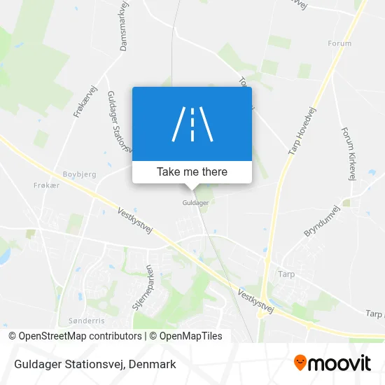 Guldager Stationsvej map