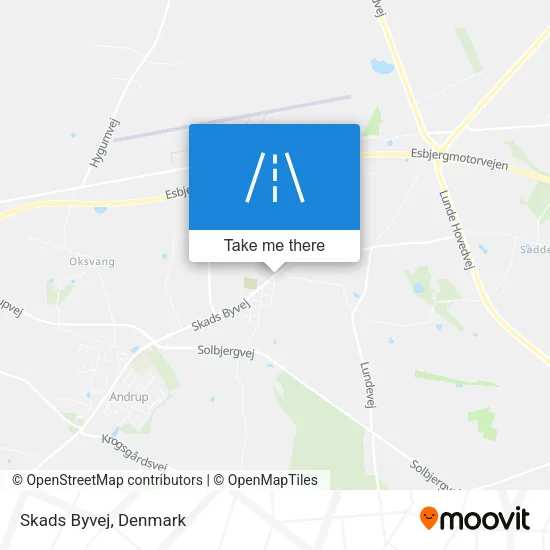 Skads Byvej map