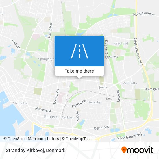 Strandby Kirkevej map