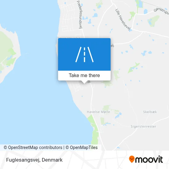 Fuglesangsvej map