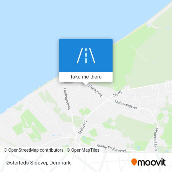 Østerleds Sidevej map