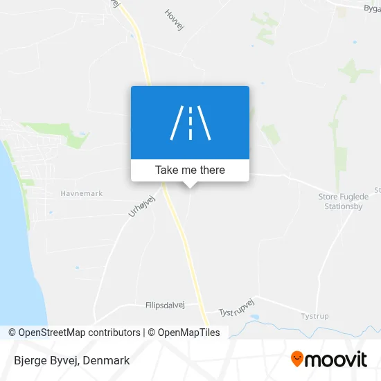 Bjerge Byvej map