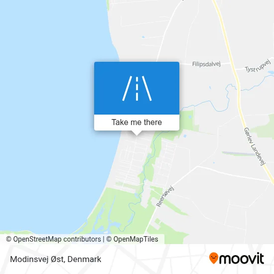 Modinsvej Øst map