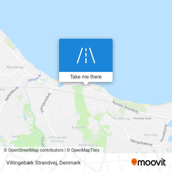Villingebæk Strandvej map