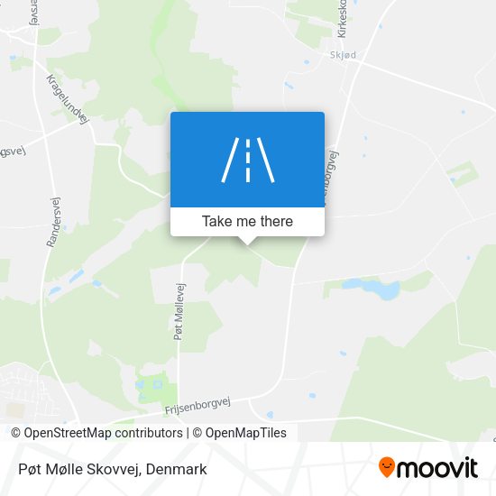 Pøt Mølle Skovvej map