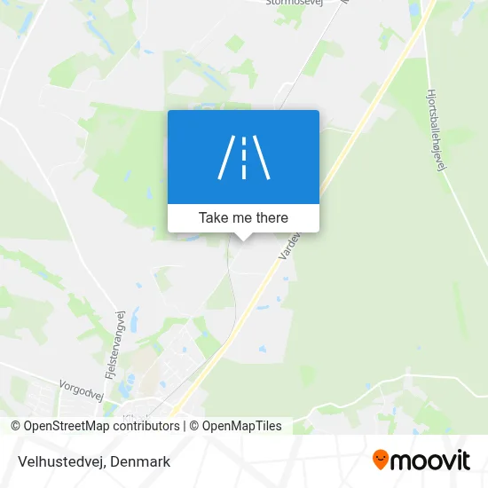 Velhustedvej map
