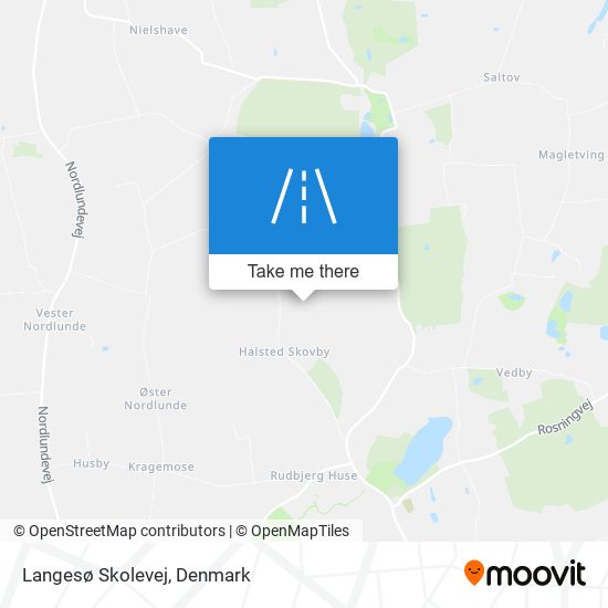 Langesø Skolevej map