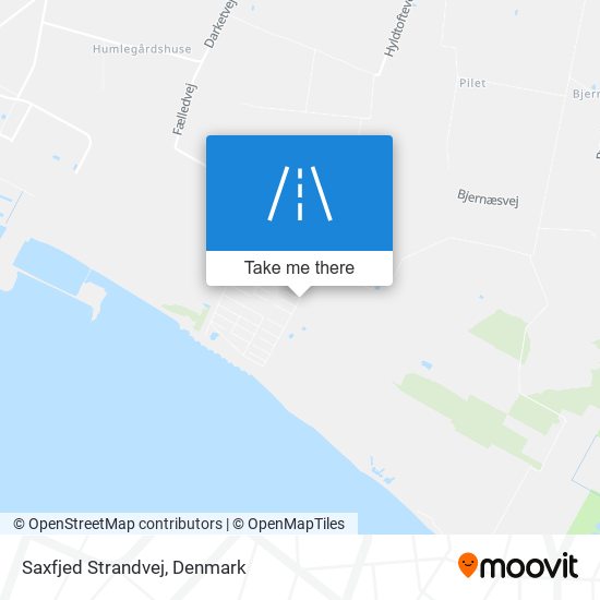 Saxfjed Strandvej map