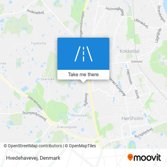 Hvedehavevej map