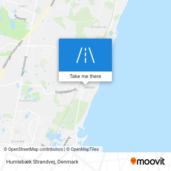 Humlebæk Strandvej map