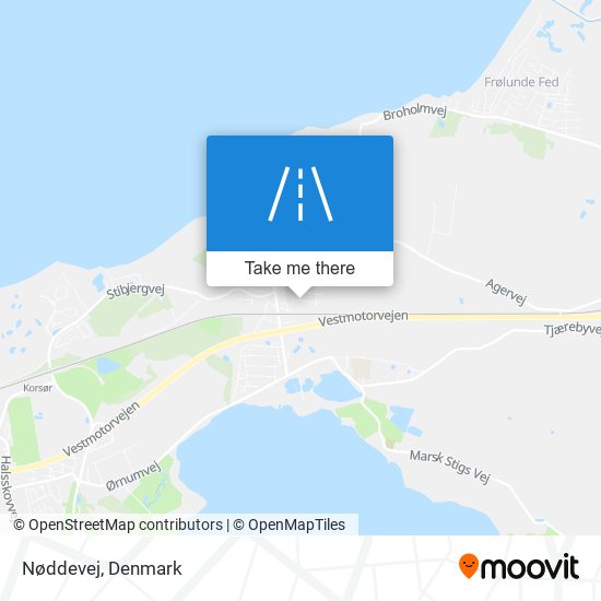 Nøddevej map