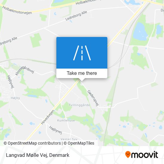 Langvad Mølle Vej map