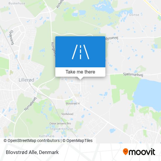 Blovstrød Alle map