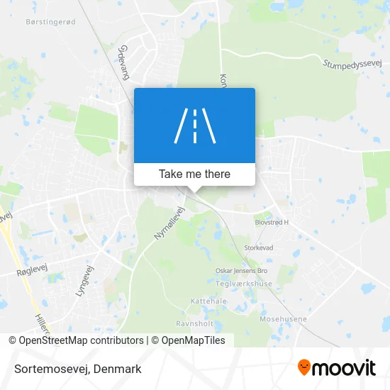 Sortemosevej map