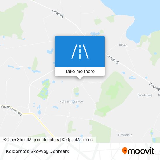Keldernæs Skovvej map