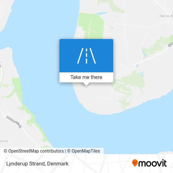 Lynderup Strand map