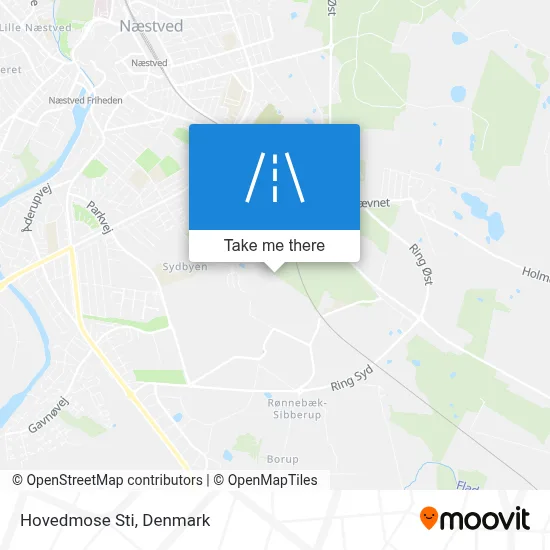Hovedmose Sti map