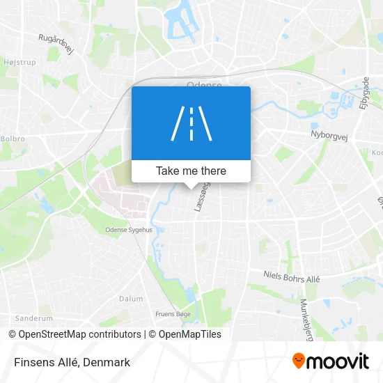 Finsens Allé map