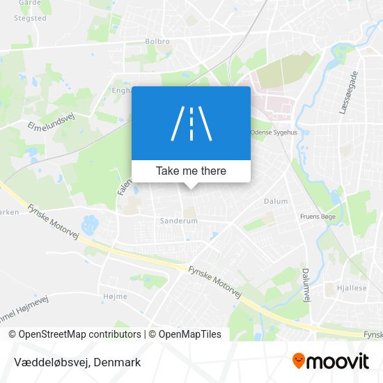 Væddeløbsvej map