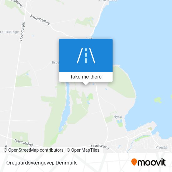 Oregaardsvængevej map