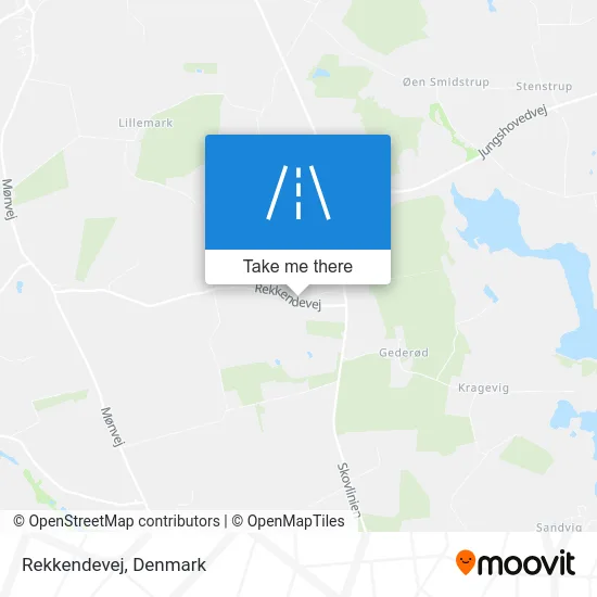 Rekkendevej map