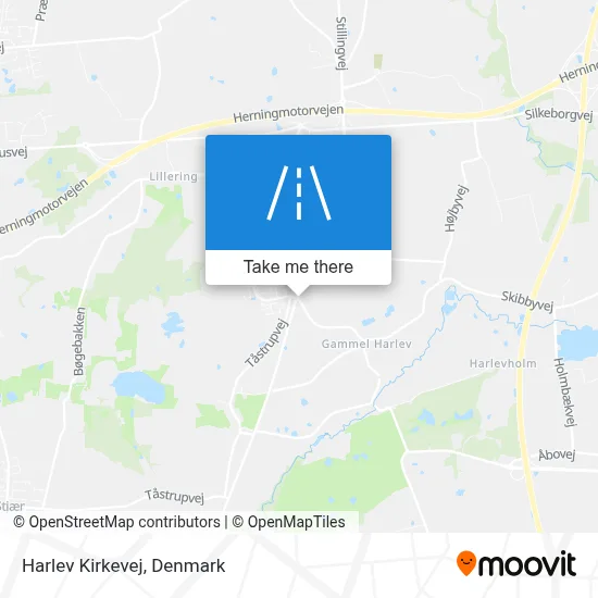 Harlev Kirkevej map