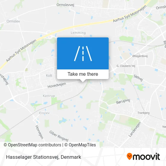 Hasselager Stationsvej map