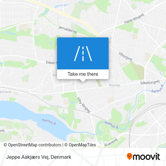 Jeppe Aakjærs Vej map