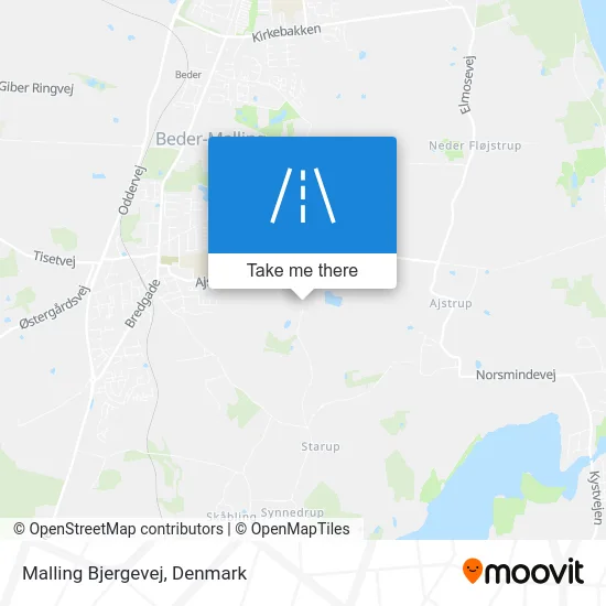 Malling Bjergevej map