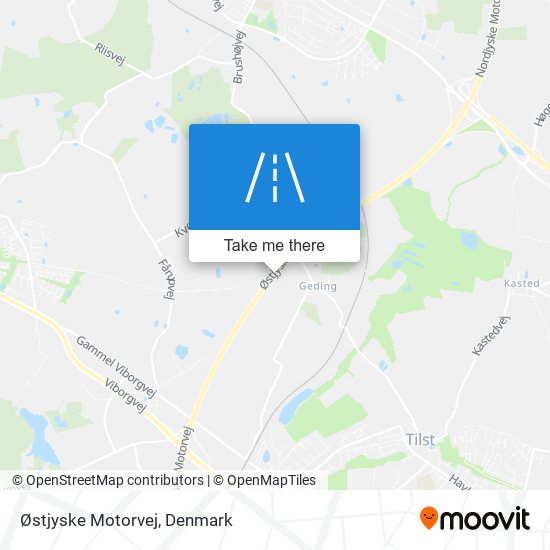 Østjyske Motorvej map