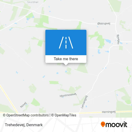 Trehedevej map