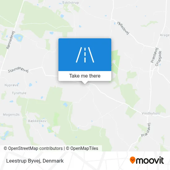 Leestrup Byvej map
