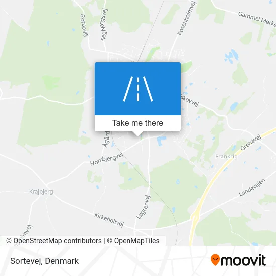 Sortevej map