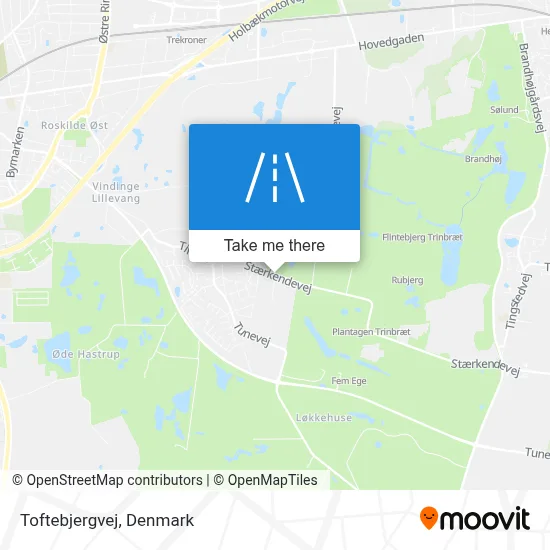Toftebjergvej map