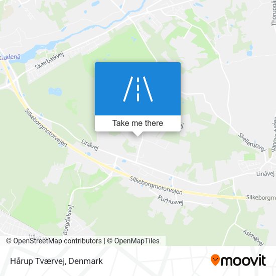 Hårup Tværvej map