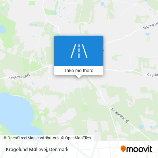 Kragelund Møllevej map