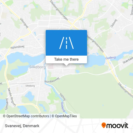 Svanevej map