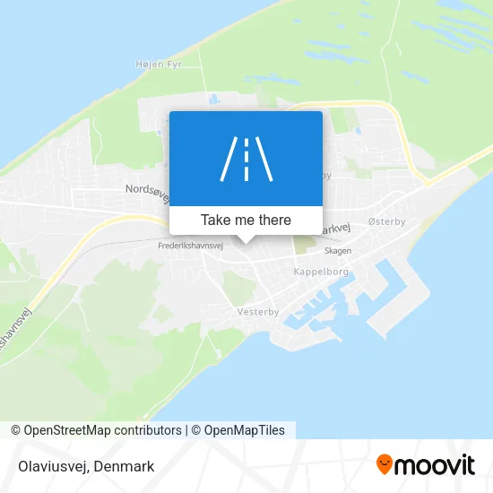 Olaviusvej map