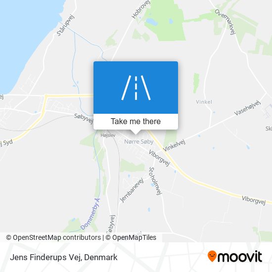 Jens Finderups Vej map