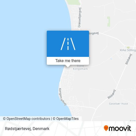 Rødstjærtevej map