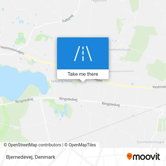 Bjernedevej map
