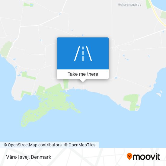 Vårø Isvej map