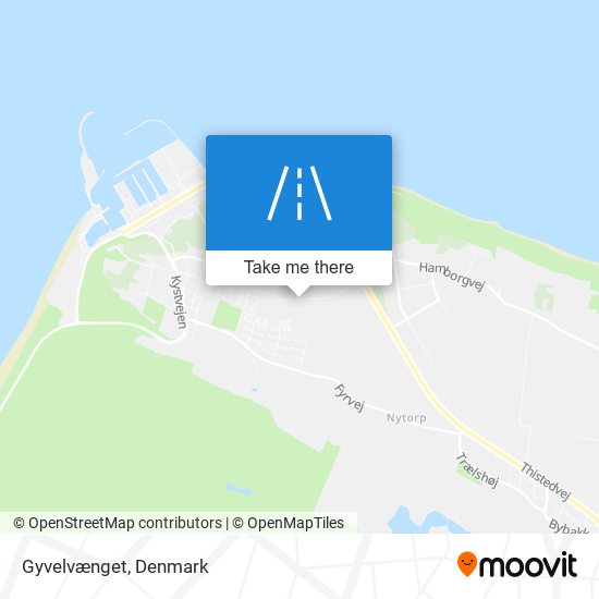 Gyvelvænget map