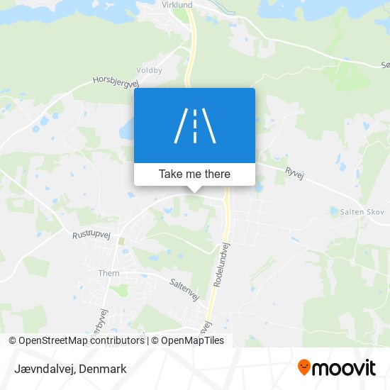 Jævndalvej map