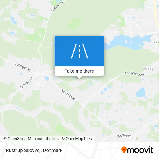 Rustrup Skovvej map